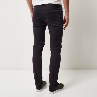 Grey ripped Sid skinny jeans
